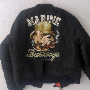 Rothco‎ Vintage 89 Reversible Men's Marine Bulldog MA-1 Flight Jacket Size XL